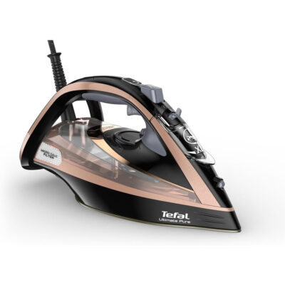 Tefal Ultimate Pure FV9845 Dry & Steam iron Durilium Autoclean soleplate 3100 W Black, Copper
